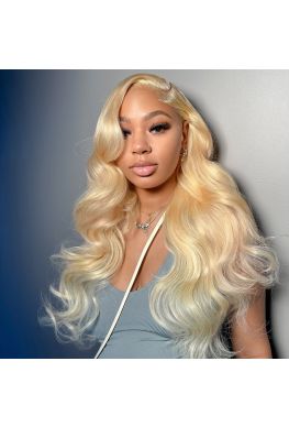 #613 color loose wave Pre plucked Full lace wig Brazilian virgin human hair--hb333