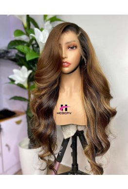 Highlights Loose wave 13*6 HD Lace Front Wig Pre plucked--HD758