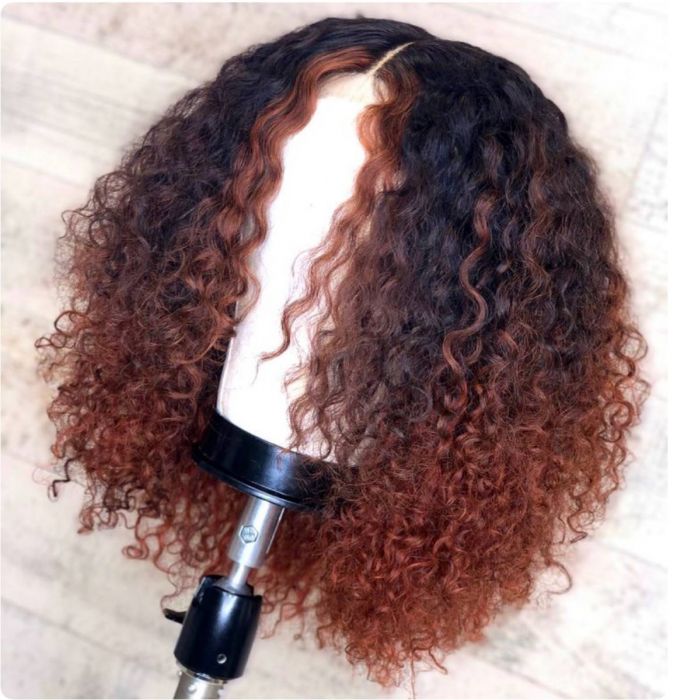 brown curly bob wig