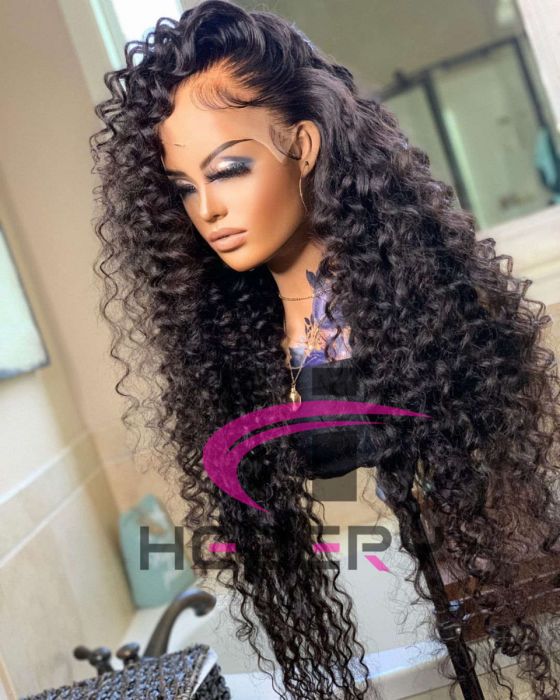 Hebery Loose Wand Curls 13 6 HD Lace Front Wig Brazilian Virgin